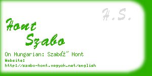 hont szabo business card